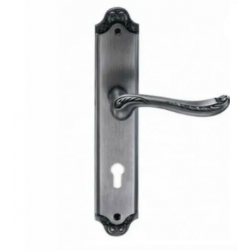 Ручка ACANTO BL.SILVER (CL) (на планке под ключевой цилиндр, чернёное серебро)