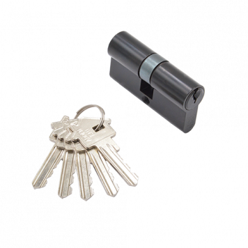 Ключевой цилиндр ADDEN BAU. CYL 5-60 KEY BLACK (цвет ЧЕРНЫЙ) ключ-ключ, 5 ключей, 60 мм