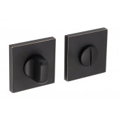 Завёртка сантехническая ADDEN BAU WC SQ-003 BLACK / GOLD RIM (цвет ЧЁРНЫЙ МАТОВЫЙ/ ЗОЛОТО)