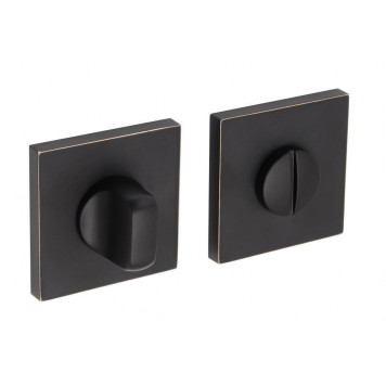 Завёртка сантехническая ADDEN BAU WC SQ-003 BLACK / GOLD RIM (цвет ЧЁРНЫЙ МАТОВЫЙ/ ЗОЛОТО)